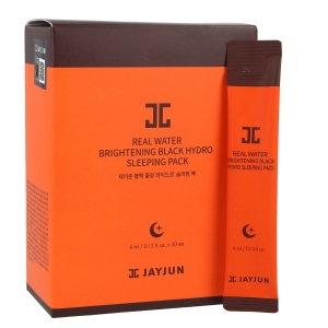 Zestaw 30 masek rozjaśniających - JAYJUN - Real Water Brightening Black Hydro Sleeping Pack, 30szt